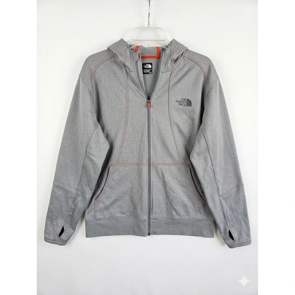 The North Face Mountain Athletics Mens Large Grey Full Zip Hoodie A6S5 F14